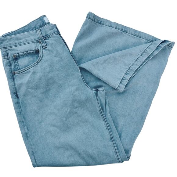 Pistola Jadyn Wide Leg Jeans Light Chateau Blue Wash Size 29 Low Slung Rise - Picture 2 of 6